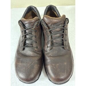 Red Wing Shoes Men 10.5D Brown Leather Work Oxford Safety Toe Oil‎ Resistant